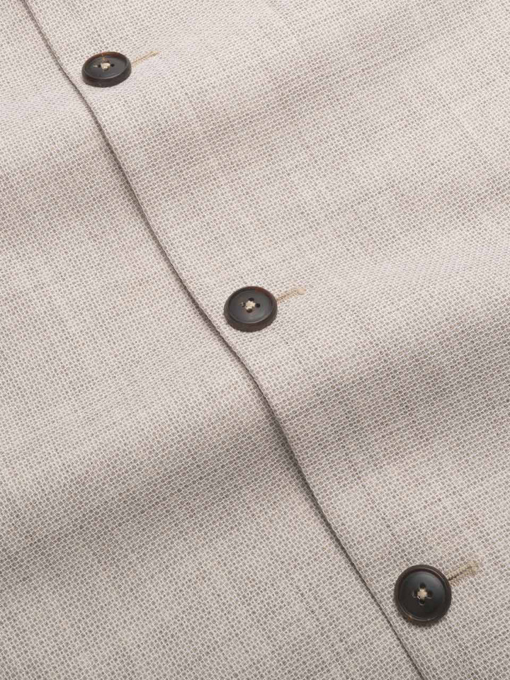 Men's Wool & Egyptian Cotton Nehru Gilet Buttons