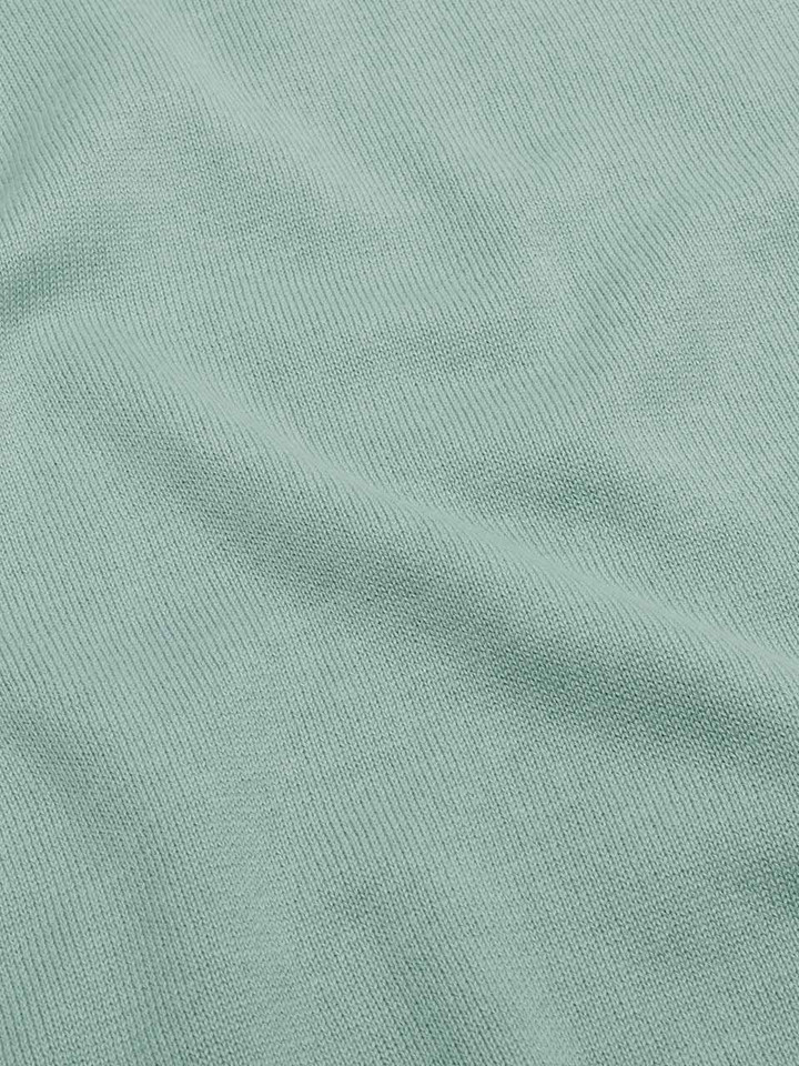 Men's Ocean Green Cotton V Neck Sweater Fabric