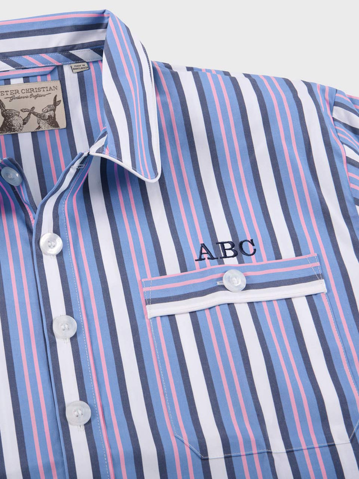 Blue and Pink Nightshirt Monogramming