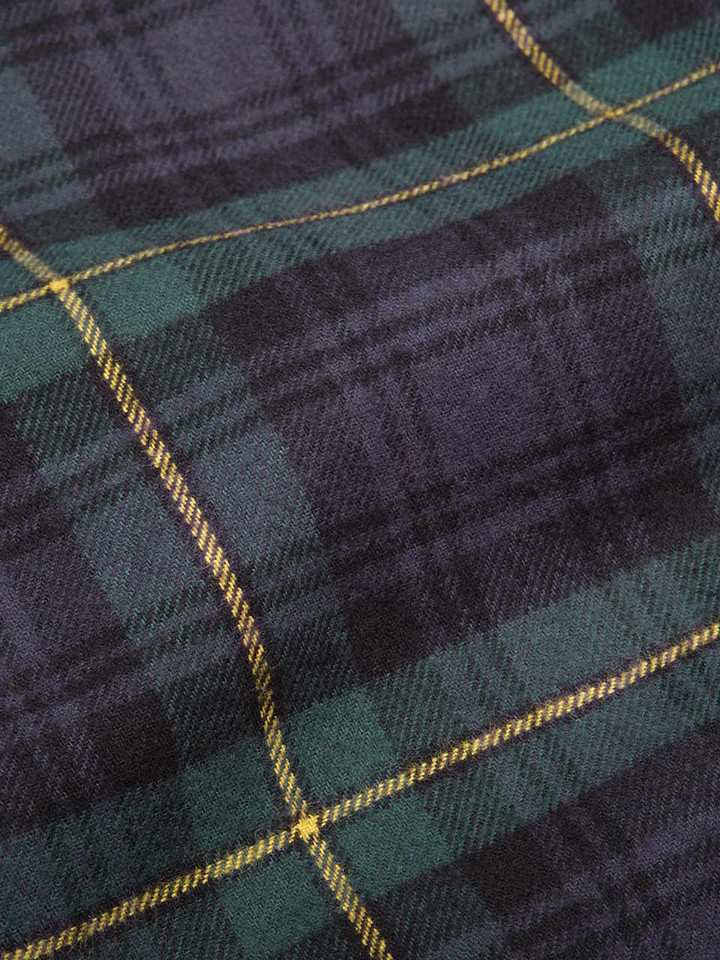 Men's Navy Tartan Shirt Fabric