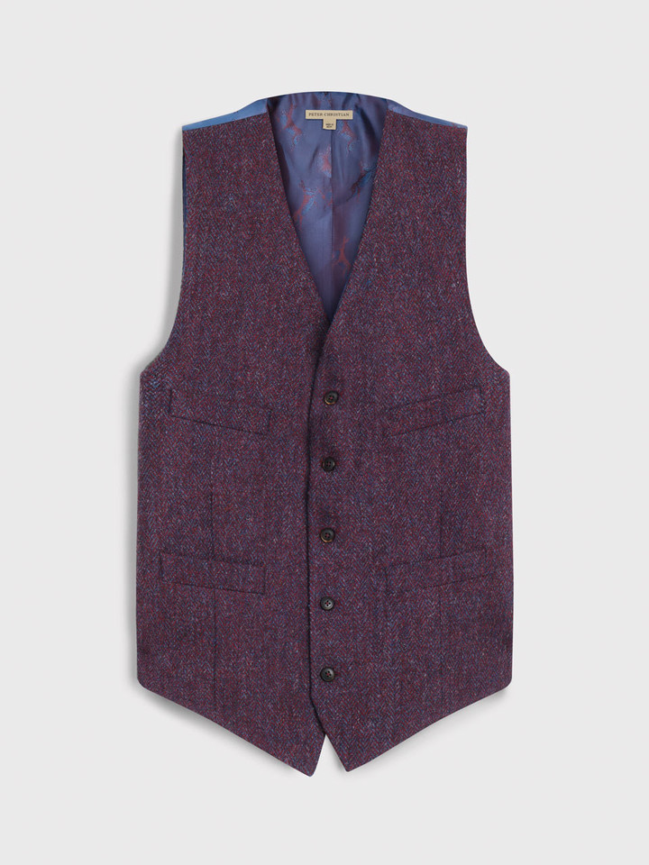 Burdock Harris Tweed® Vest Front