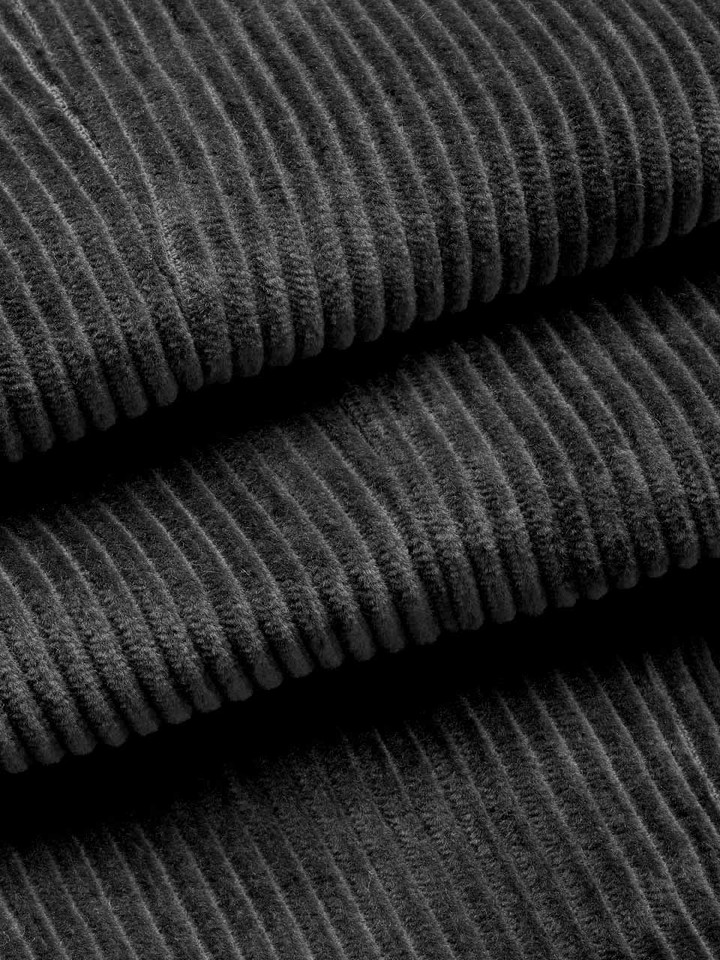 Charcoal Flat Front Corduroys