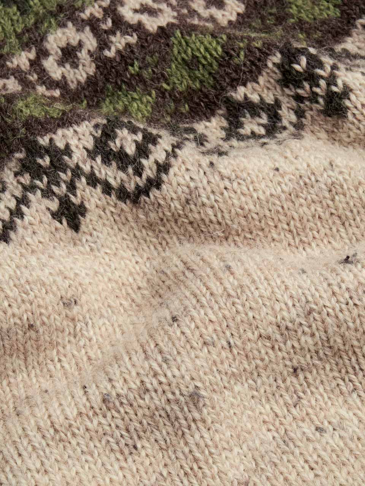 Oat Fairisle Sweater Material