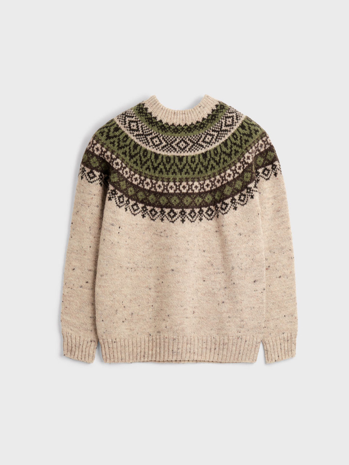 Oat Fairisle Sweater Flat