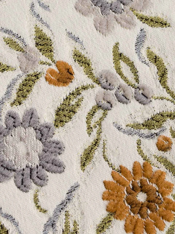 Mens Gold Floral Brocade Vest Detail