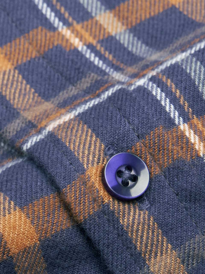 Navy Brushed Check Shirt