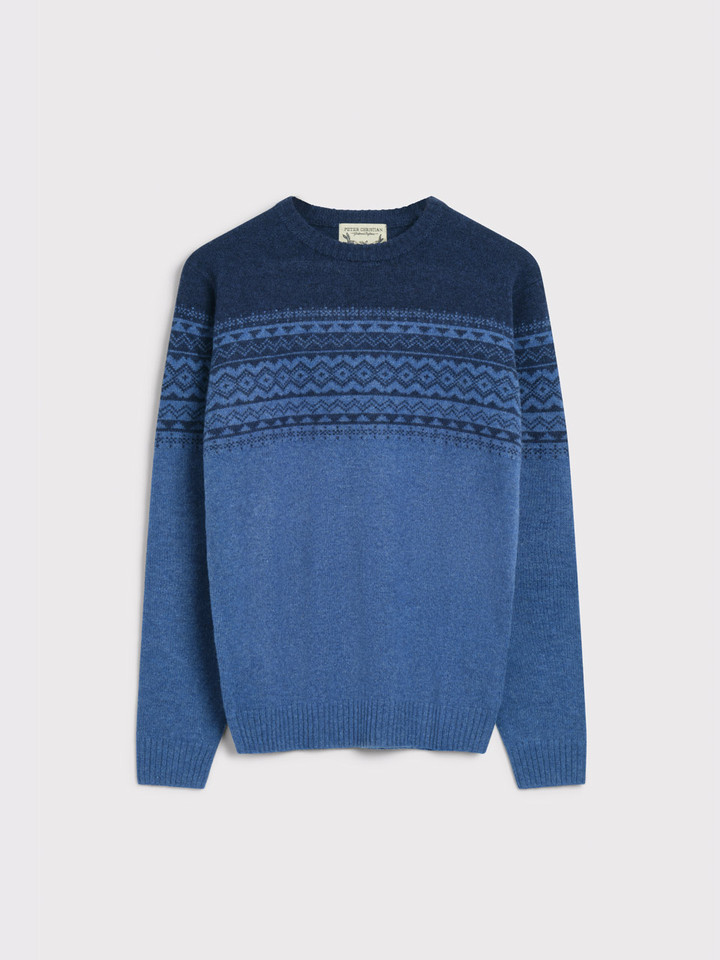 Blue Alps Fairisle Sweater Front