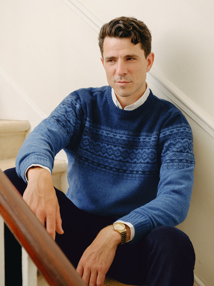 Blue Alps Fairisle Sweater Model