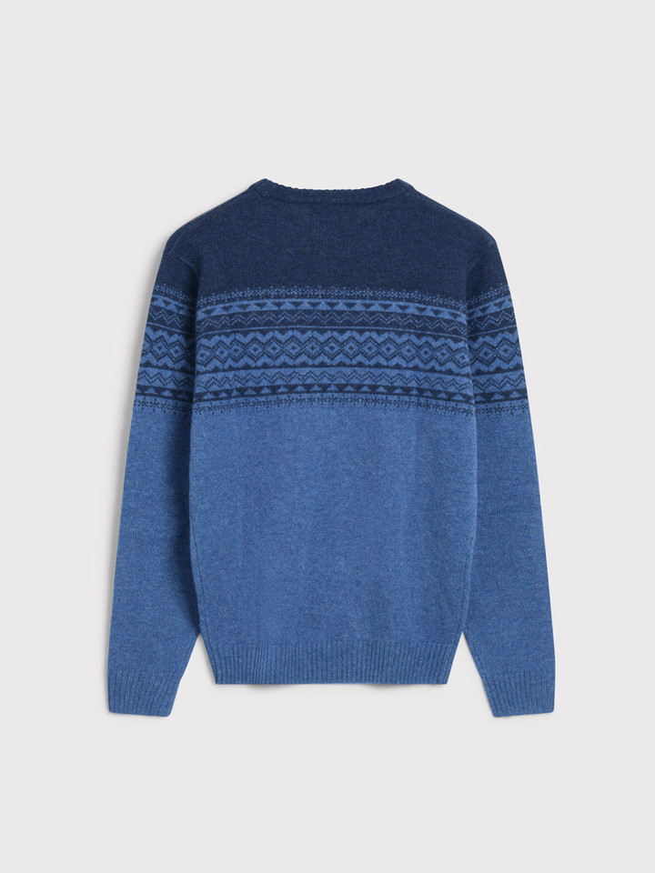 Blue Alps Fairisle Sweater Back