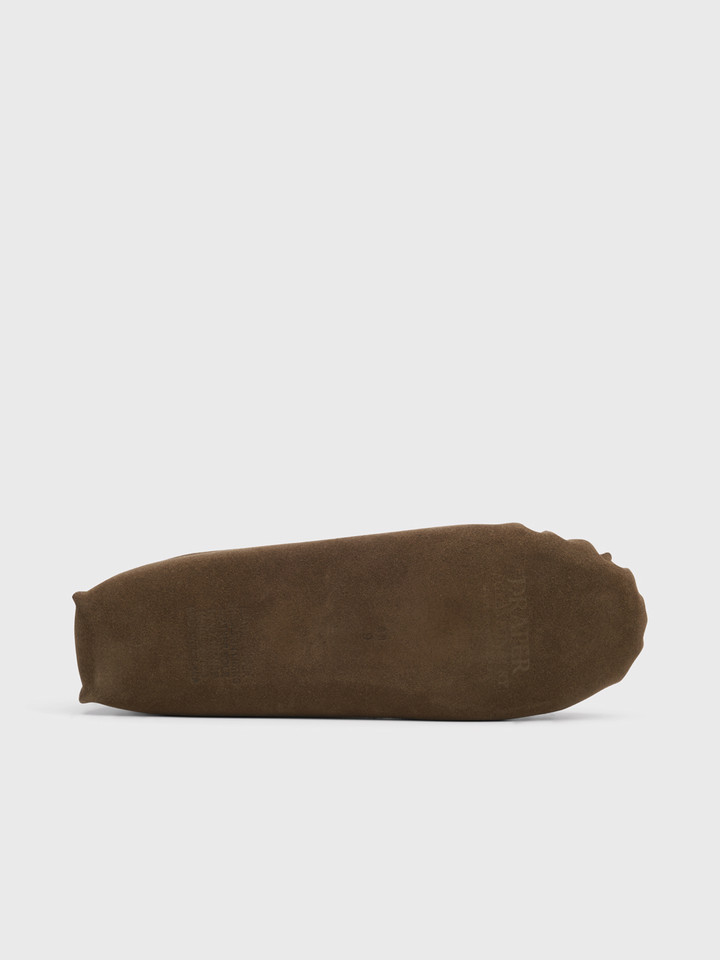 Brown Moccasin Suede Maine Slippers Sole