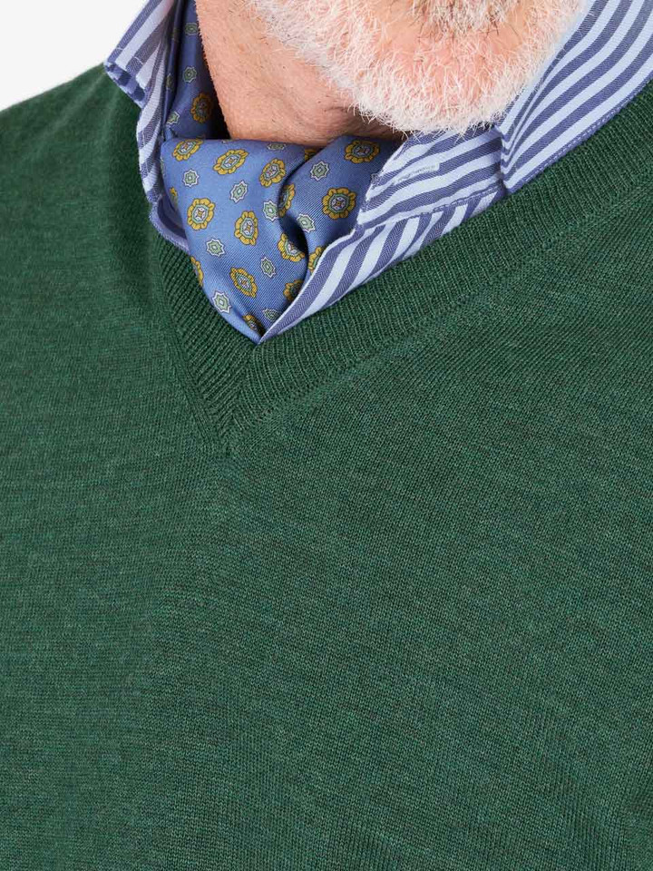 Pine Merino Slipover Neck