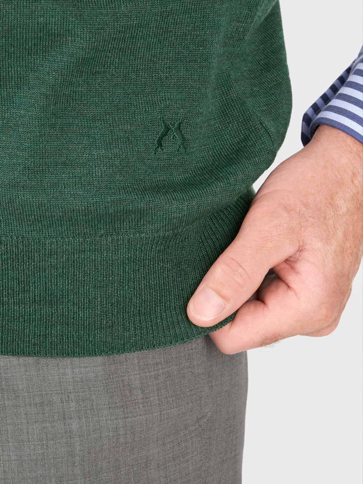 Pine Merino Slipover Detail