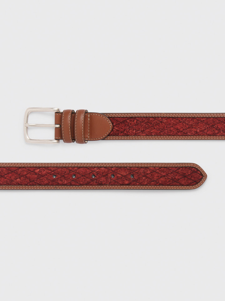 Red Cork Leather Belt