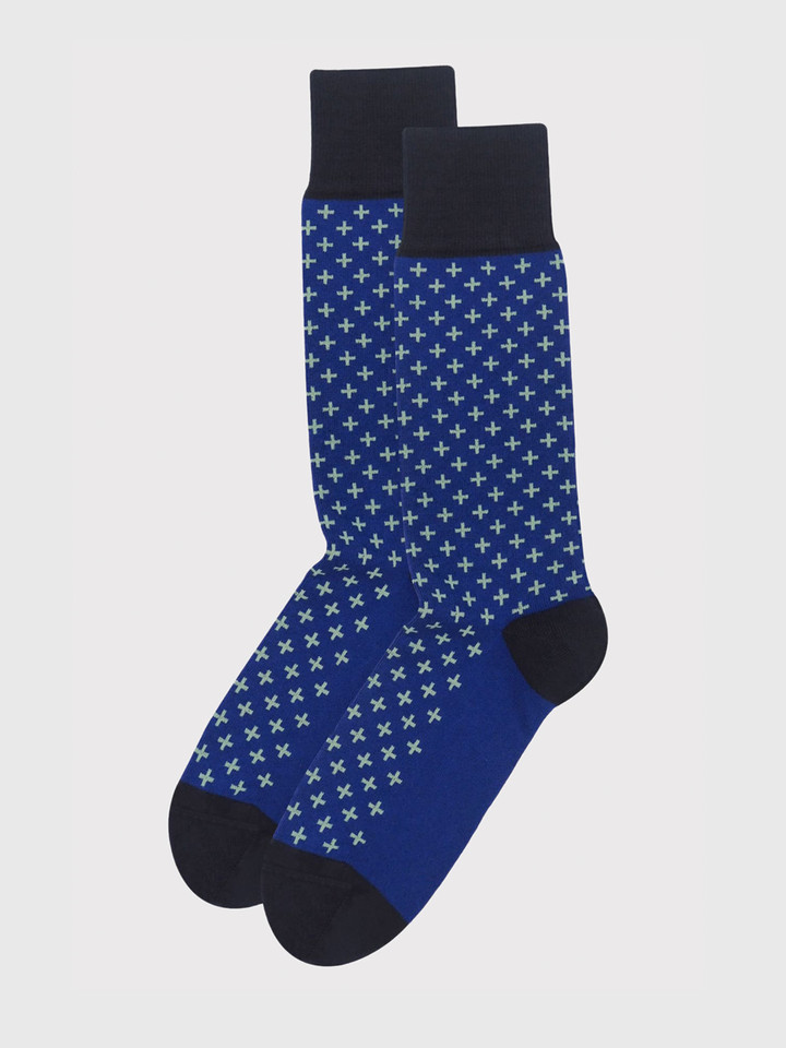 Blue Cross Design Supima Cotton Socks