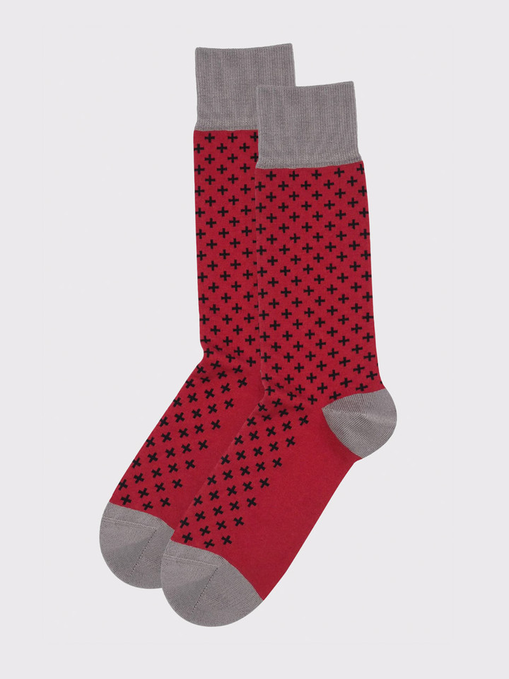 Red Cross Design Supima Cotton Socks
