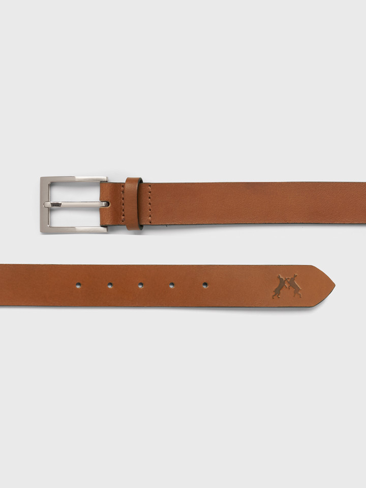 Mens Tan Essential Leather Belt Ends
