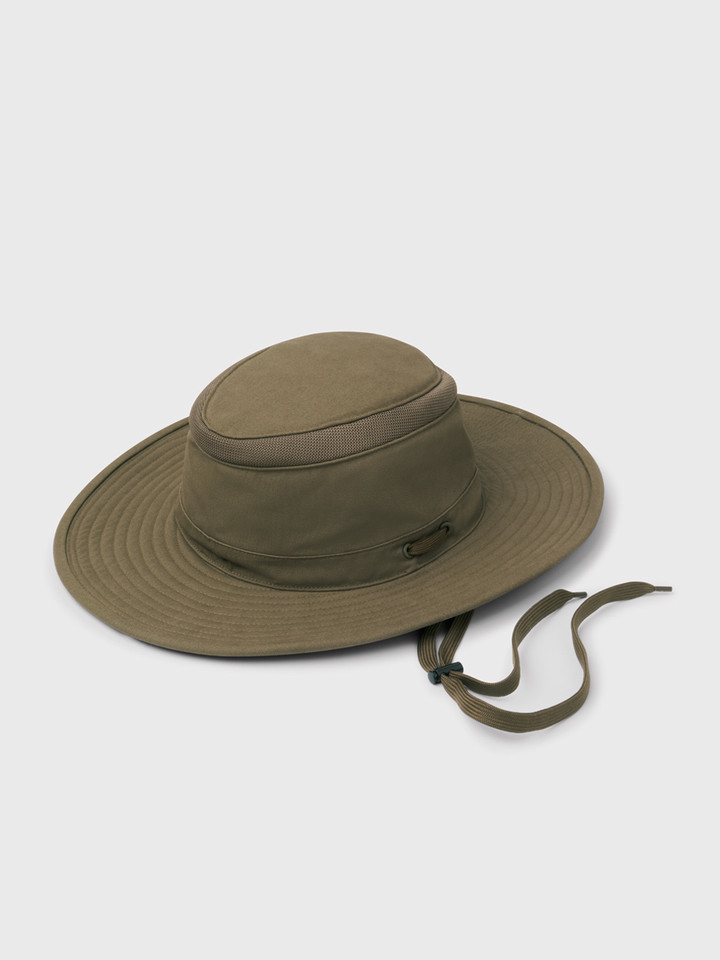 Mens Khaki Ranger Hat Front with Adjustable Laces