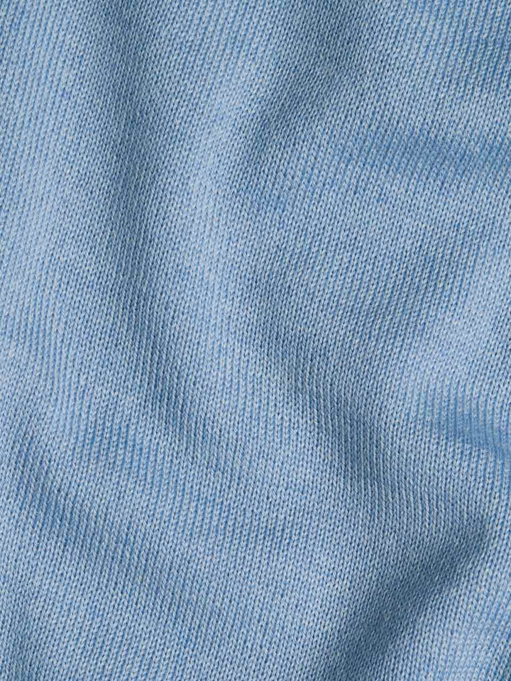 Duck Egg Blue Merino Zip Up Jumper