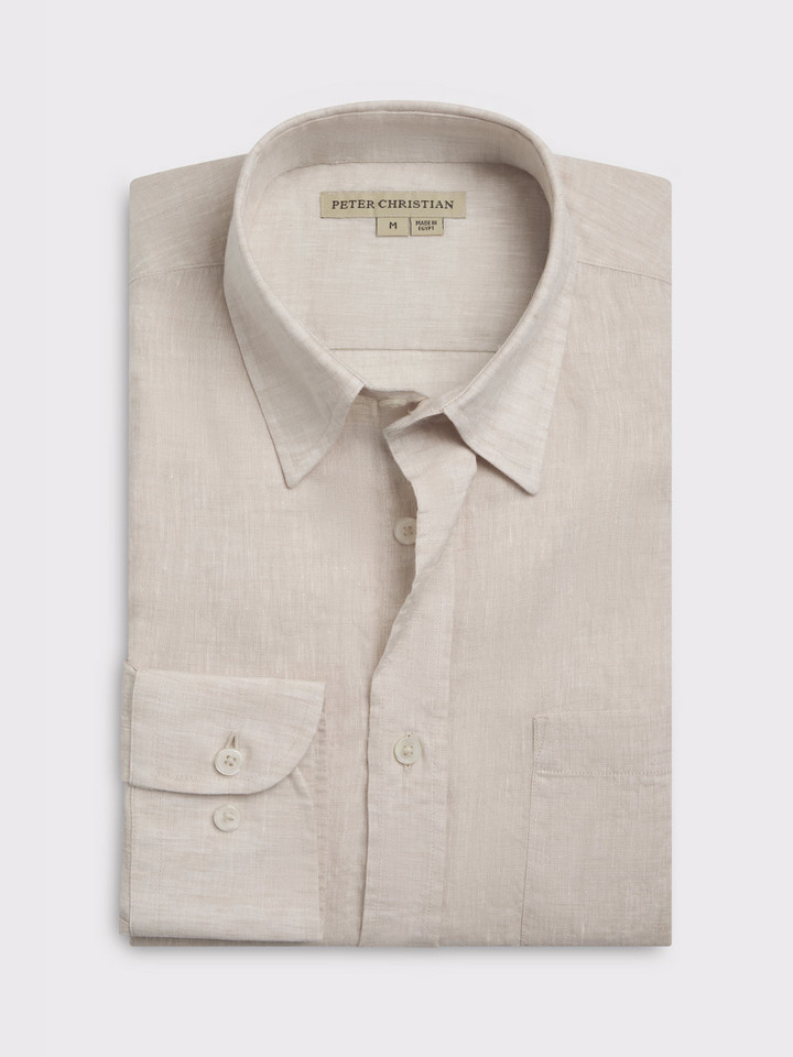 Natural Linen Long Sleeve Shirt