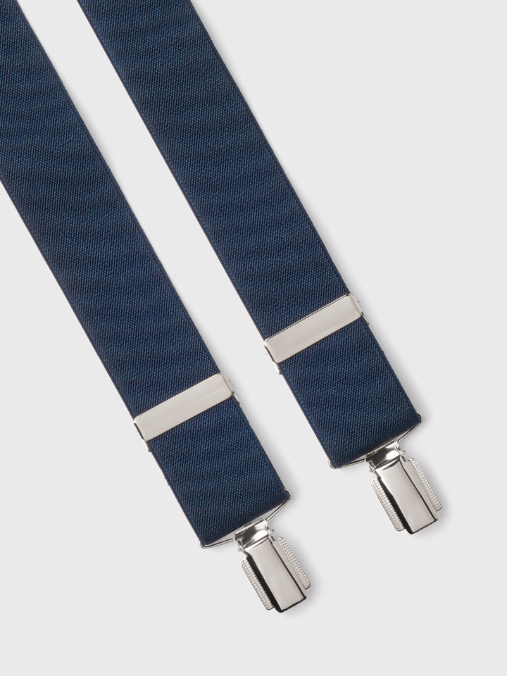 Men's Navy Elasticated Suspenders