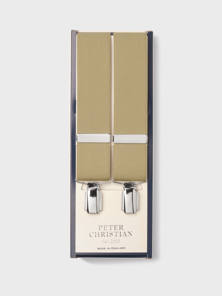 Men's Plain Sage Suspenders with Nickel Clips Box