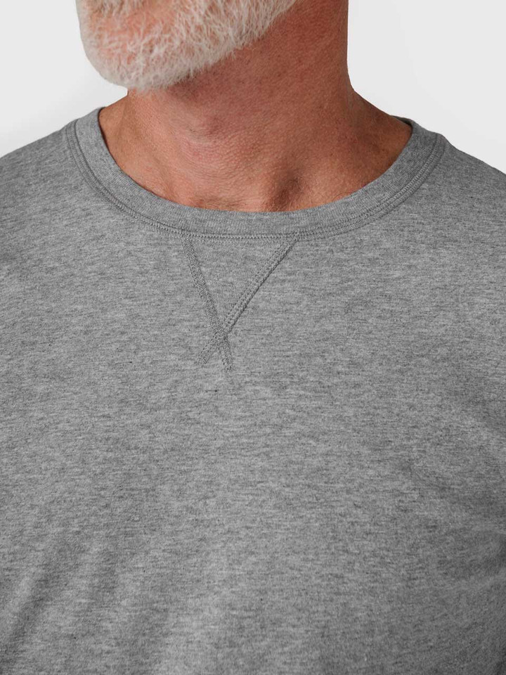 Mens Grey & Blue Short Sleeve T-Shirt & Pyjama Shorts Set