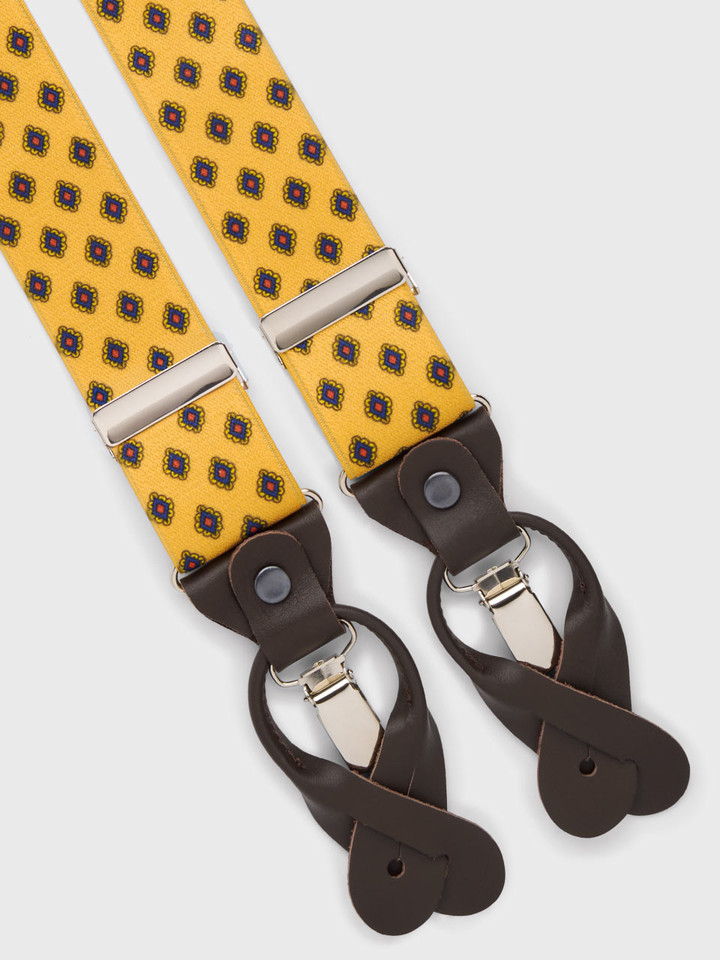 Gold medallion suspenders