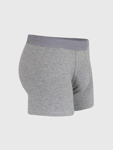 Gray Knitted Cotton Stretch Trunks