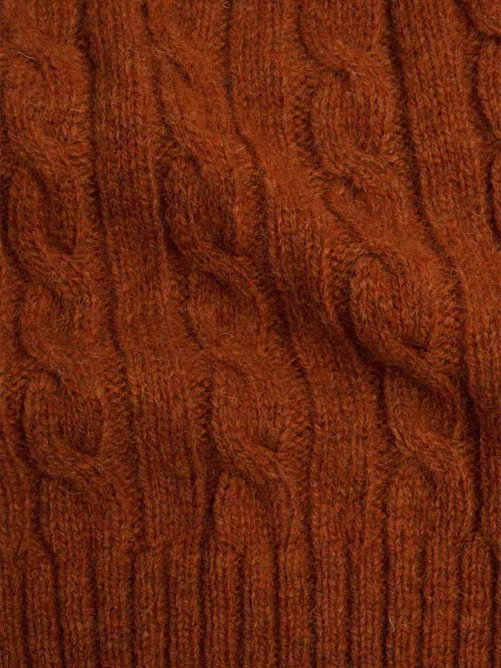 Mens Spice Cable Crew Neck Sweater