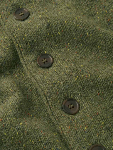 Men's Thyme Green Knitted Vest Buttons
