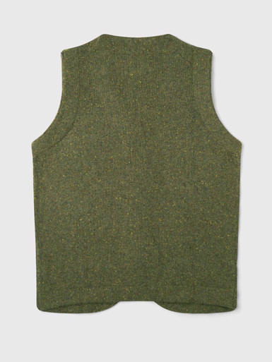 Men's Thyme Green Knitted Vest Back