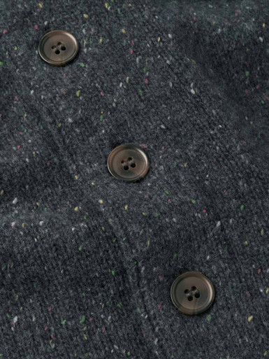 Men's Charcoal Grey Knitted Vest Buttons