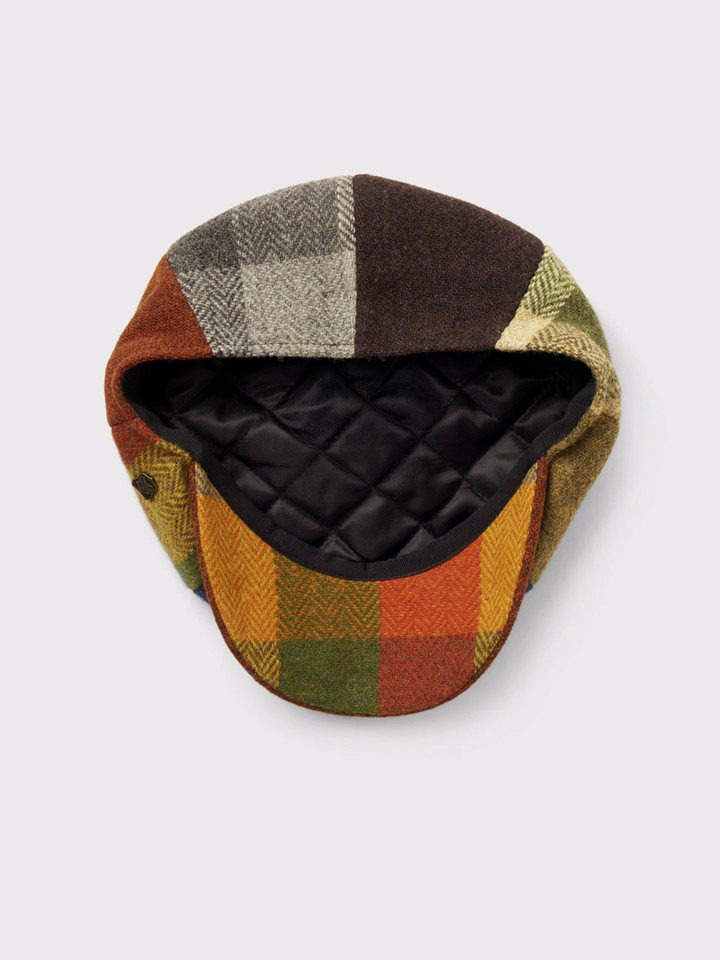 Mens Multicolored Harris Tweed® Baker Boy Cap