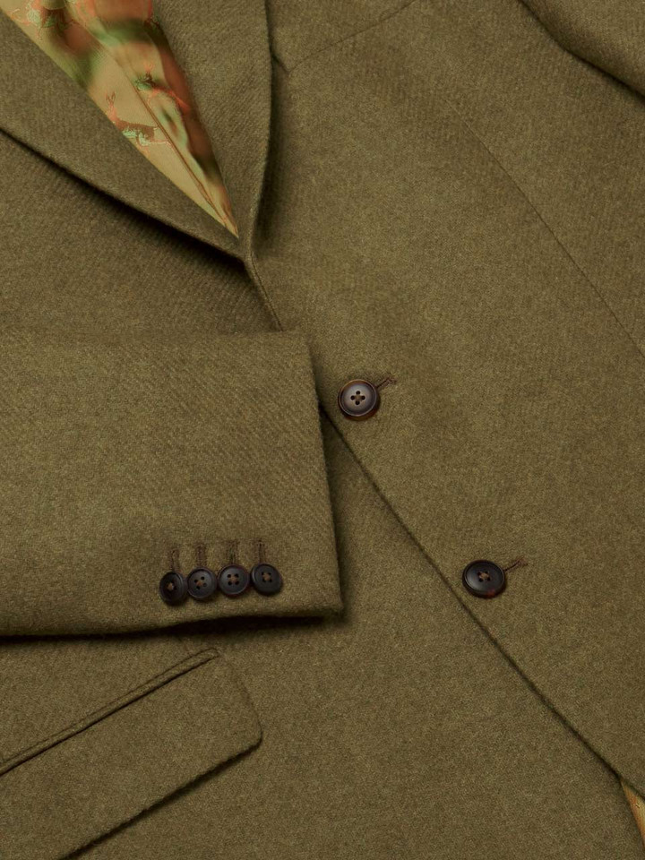 Mens Moss Lightweight Tweed Jacket