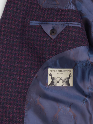 Mens Midnight Harris Tweed® Jacket Inside Pocket
