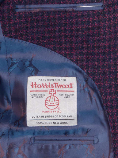 Mens Midnight Harris Tweed® Jacket Label