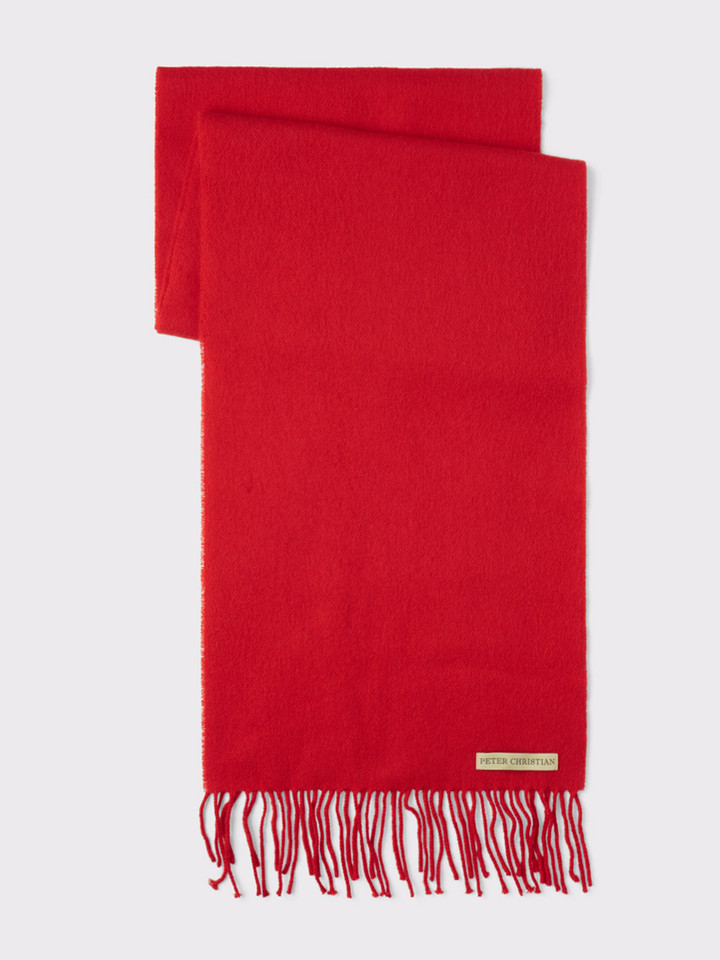 Mens red Lambswool Scarf