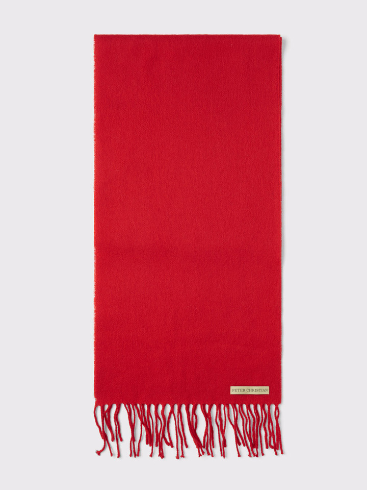 Mens red Lambswool Scarf