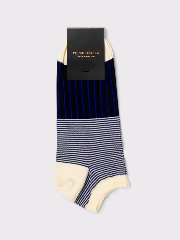 Mens-Black-Peper-Harow-Trainer-Sock-MA338-Flat