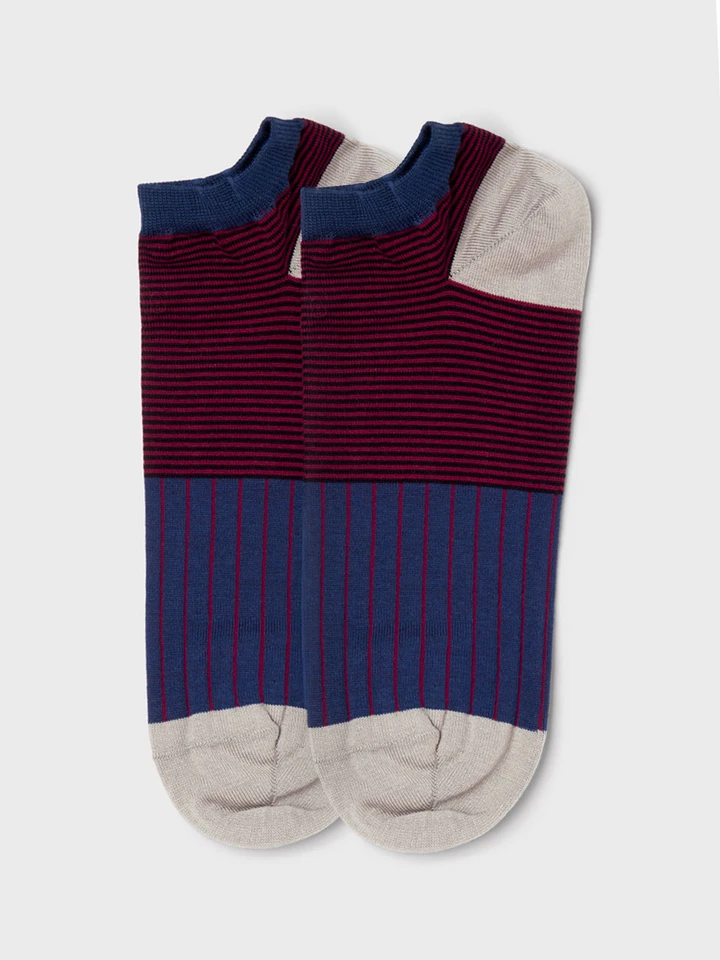 Mens-Navy-Peper-Harow-Trainer-Sock-MA338-Foot
