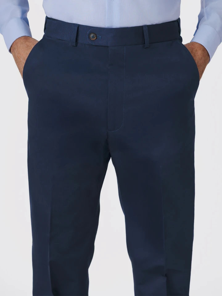 Mens Navy ultimate Chinos on Model