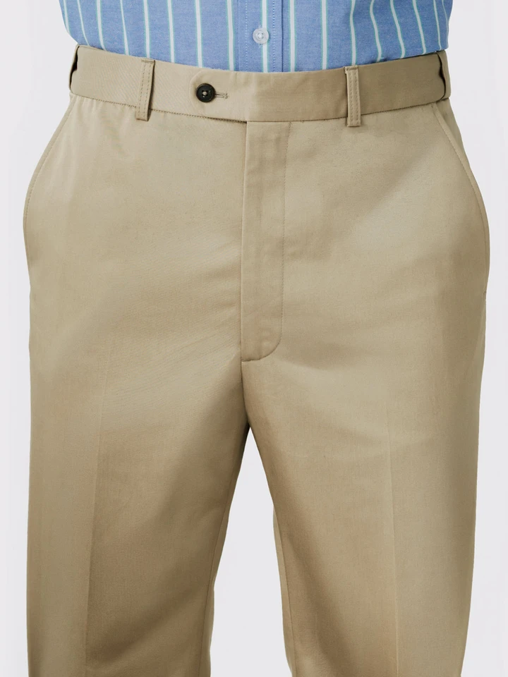 Mens Sand Elevated Chinos on Model