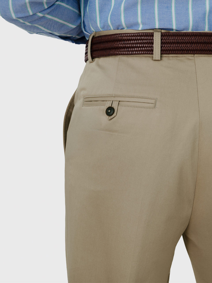Mens Sand Elevated Chinos on Model