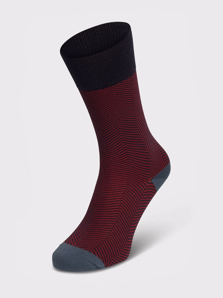 Mens Navy Lux Taylor Patterned Socks