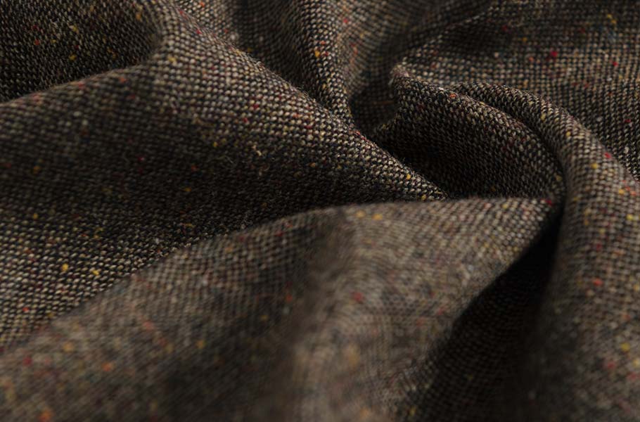 Men's Bronze Brown Donegal Tweed Pants Fabric