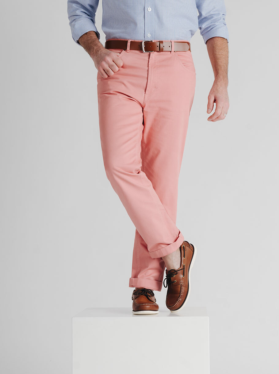 Men's Nantucket Pink Jeanos Chinos - Pocket Detail