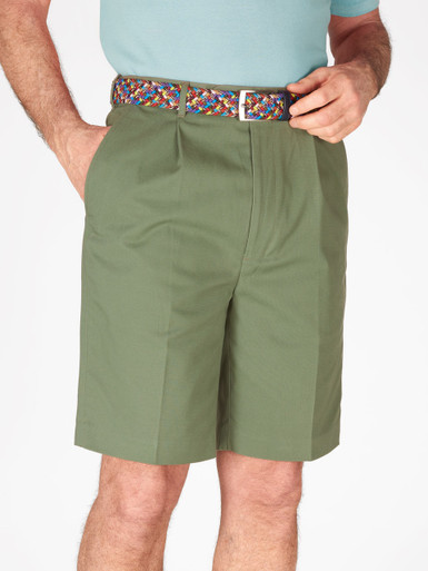 Double Pleated Shorts Green