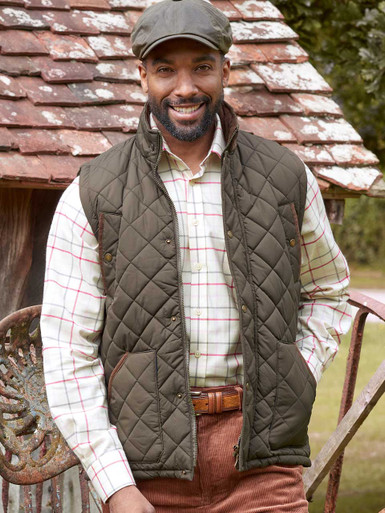 Men's Navy Blue Vedoneire Quilted Gilet