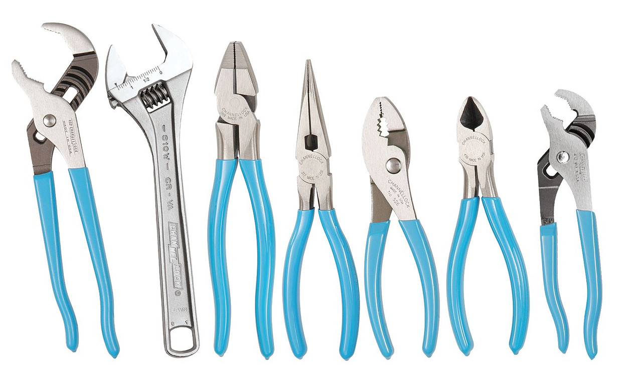 Channellock GS-28 Plier and Wrench Set, Dipped, 8 PCS.