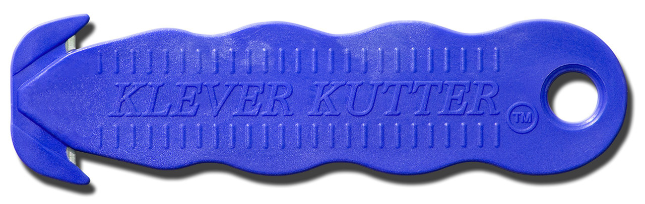 KLEVER KUTTER Safety Cutter,Disp,5-3/4 in.,Blue,PK10 KCJ-1B